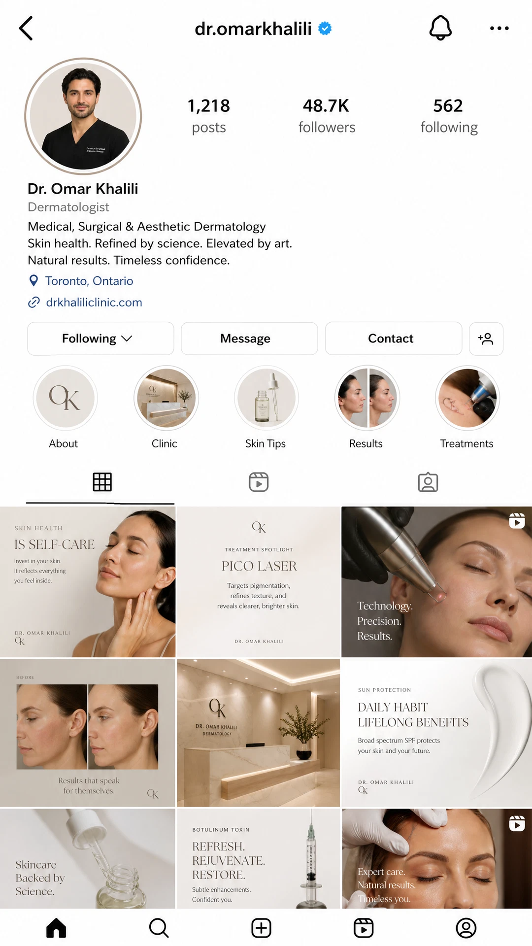 Dr. Omar Al Khalili Instagram Profile